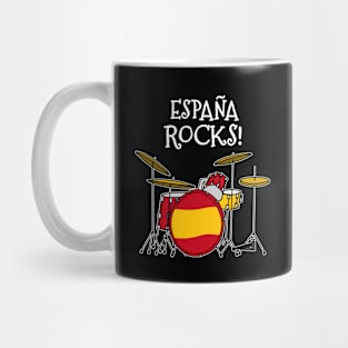 Spanish Flag Drums Spain Drummer Musician Mug